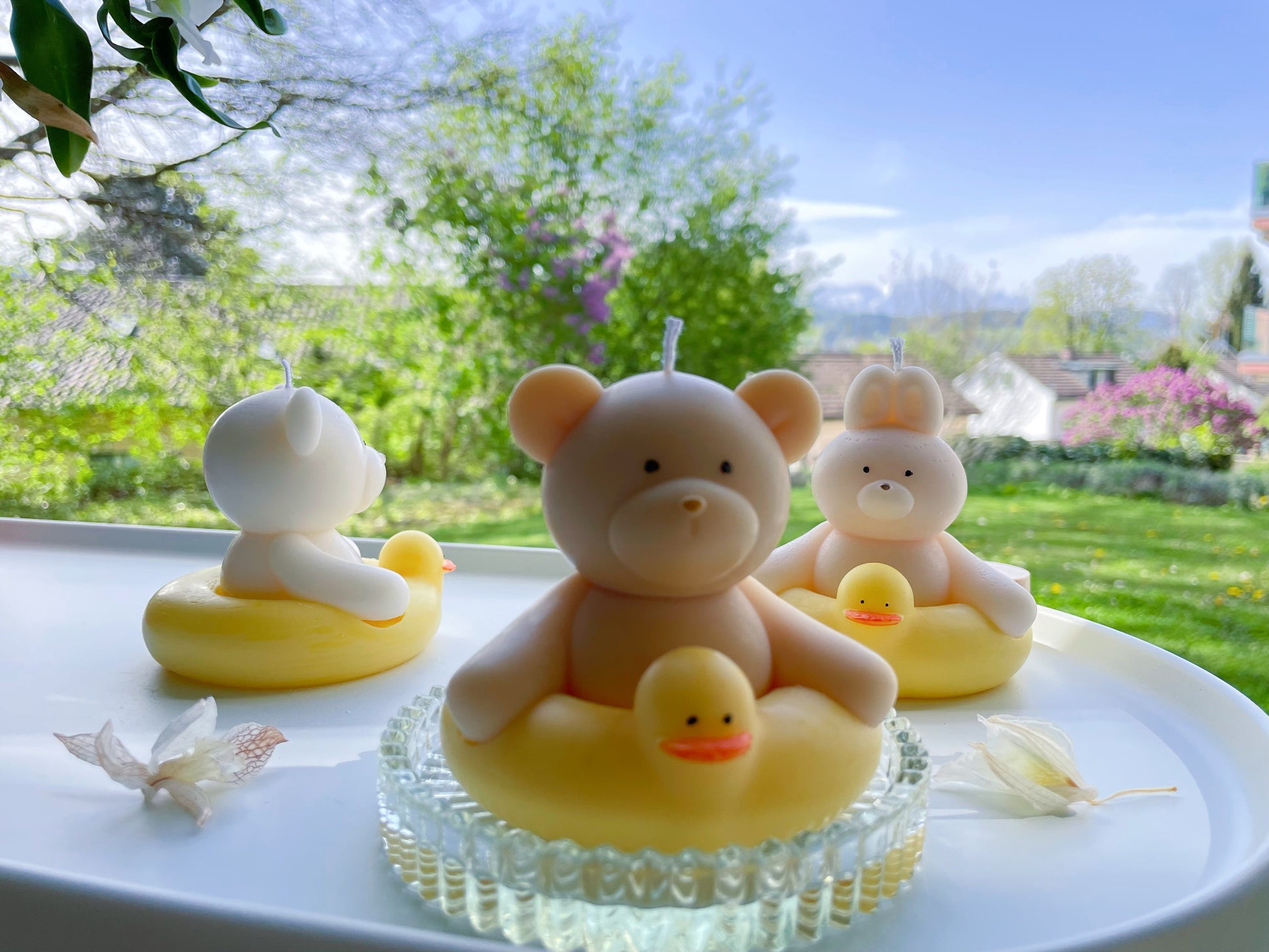 Deko Kerze_Sojawachs bear 2