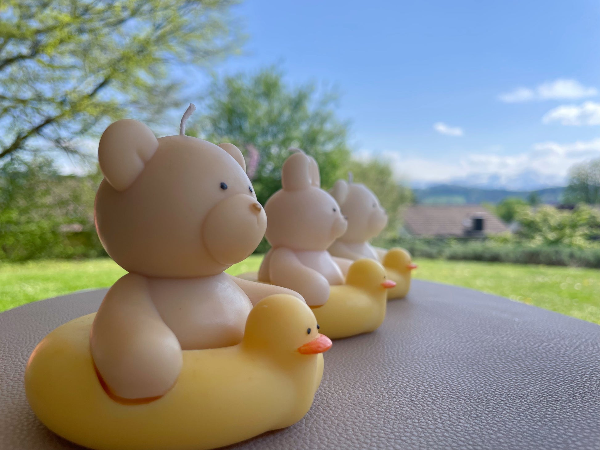 Deko Kerze_Sojawachs bear 1