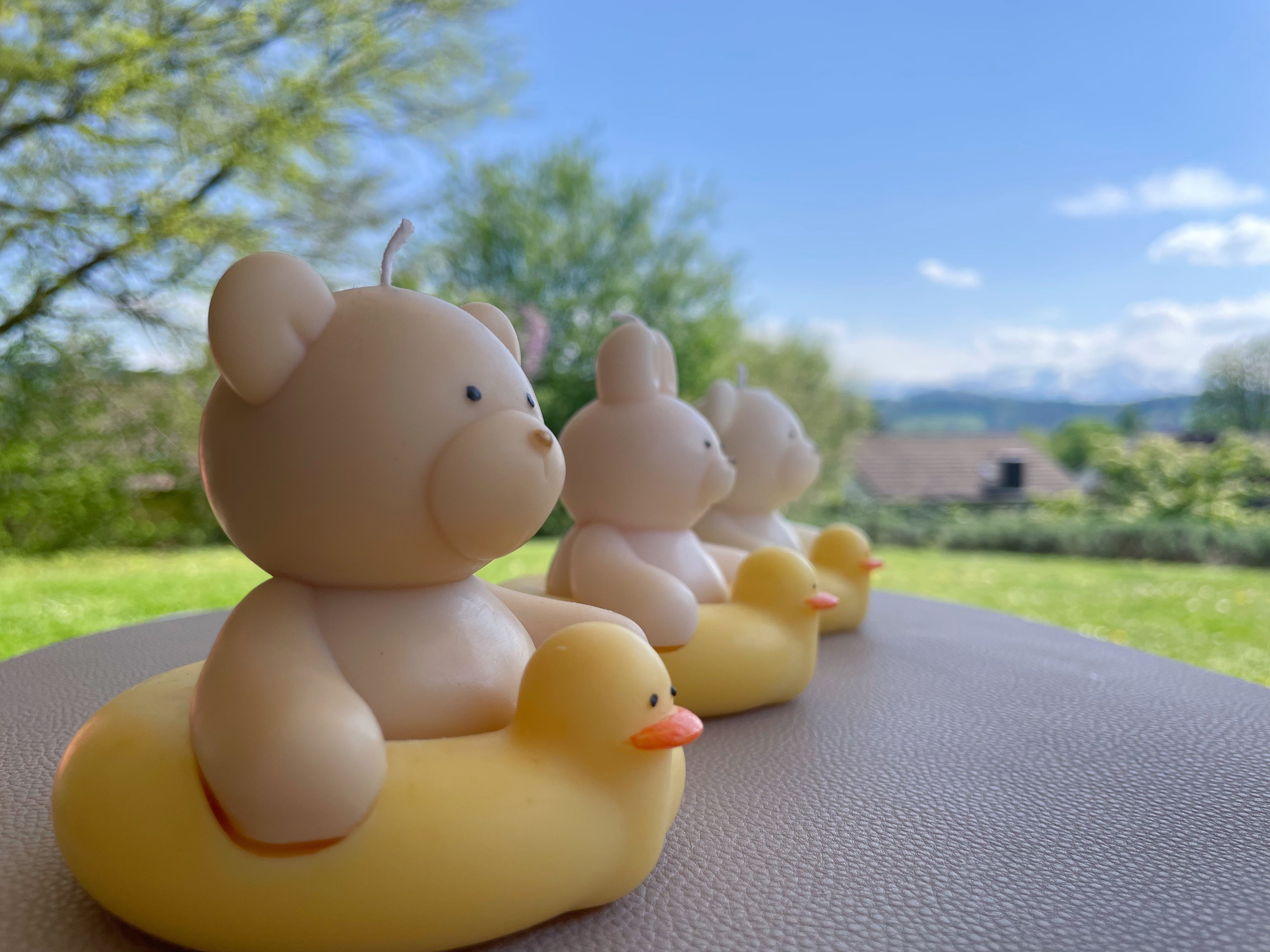 Deko Kerze_Sojawachs bear 1