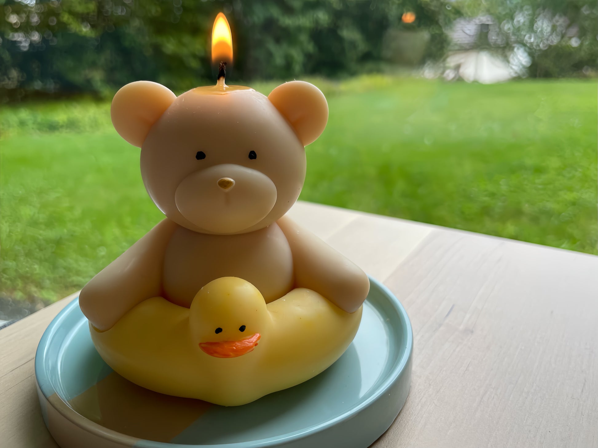 Deko Kerze_Sojawachs bear 7